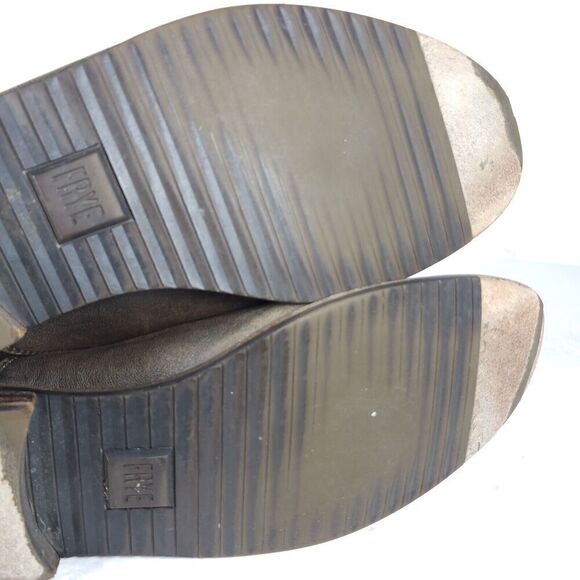 Frye Men's US11,5 Brown Distressed Leather Lace-Up Cap Toe Oxford Shoes - Picture 16 of 16